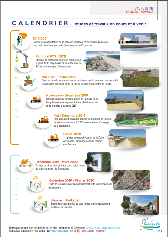calendrier travaux